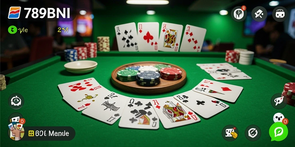 Tampilan gameplay Gaple yang seru di 789BNI.