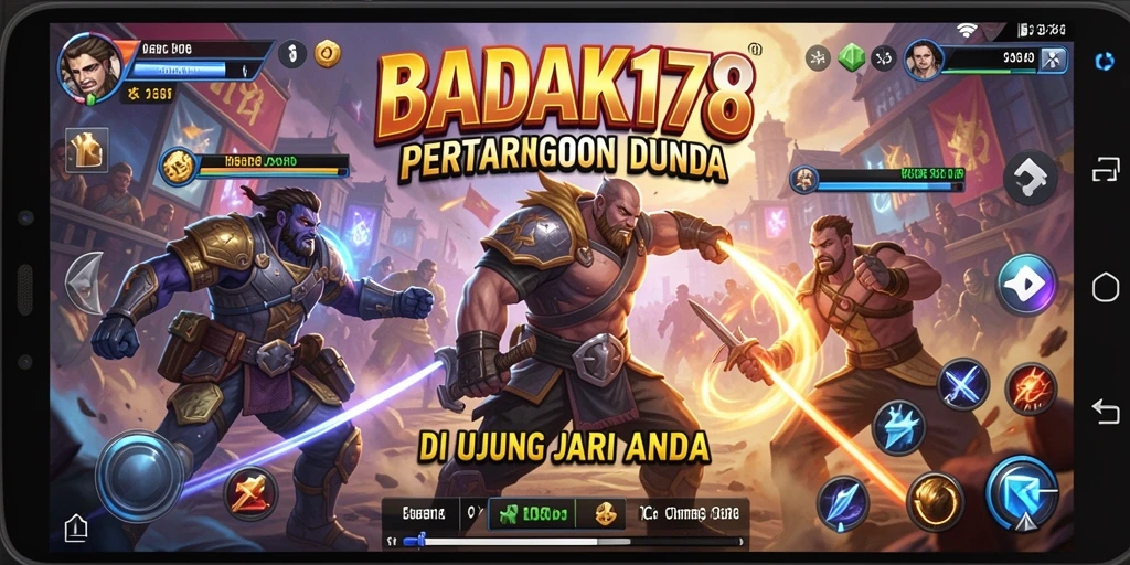 Tampilan gameplay mendebarkan dari pertarungan epik dalam BADAK178.