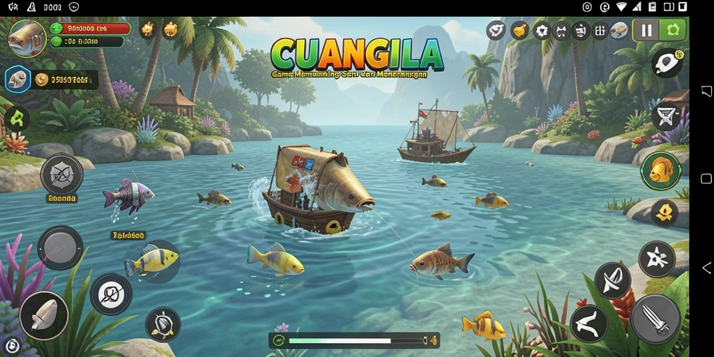 Tampilan gameplay memancing yang menarik dan interaktif di CUANGILA.