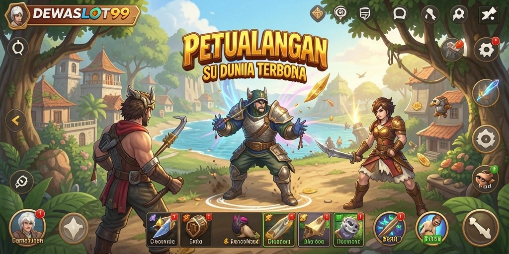 Screenshot DEWASLOT99 menampilkan momen eksplorasi di dunia terbuka yang luas.
