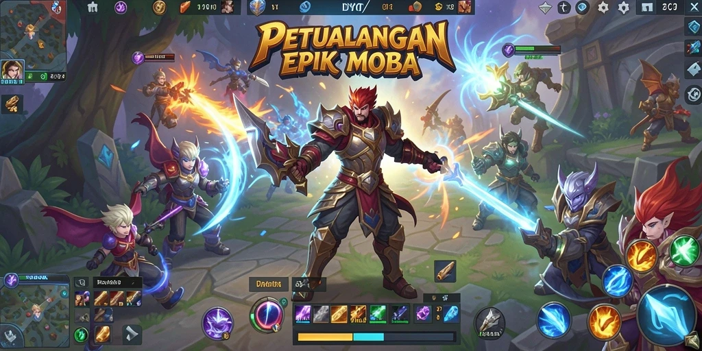 Gameplay MOBA yang mengasyikkan dan penuh aksi.