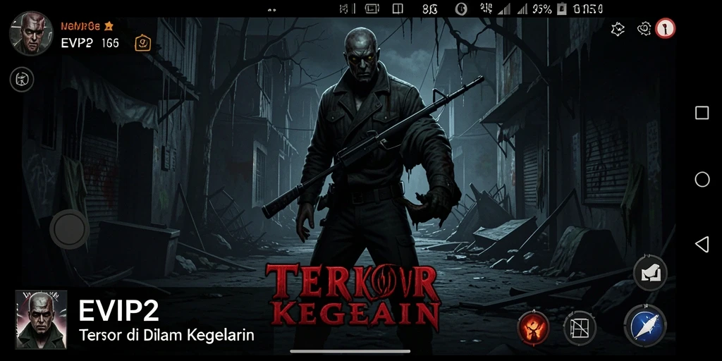 Tampilan gameplay EVIP2 yang penuh ketegangan dan kengerian.