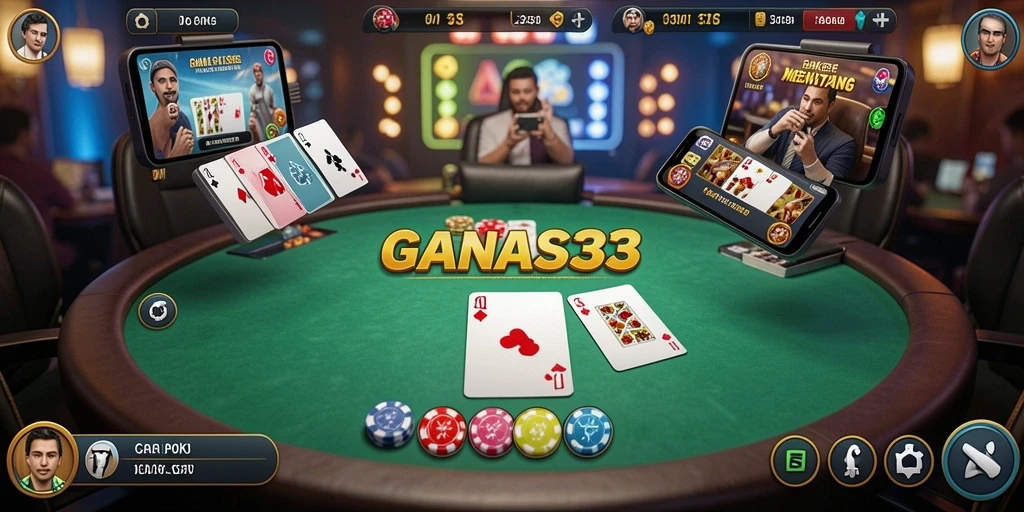 Screenshot menunjukkan gameplay seru di GANAS33 dengan pemain aktif.
