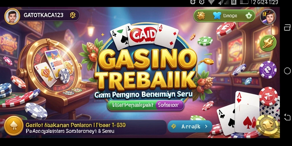 Tampilan screenshot GATOTKACA123 dengan gameplay Kasino yang mendebarkan.