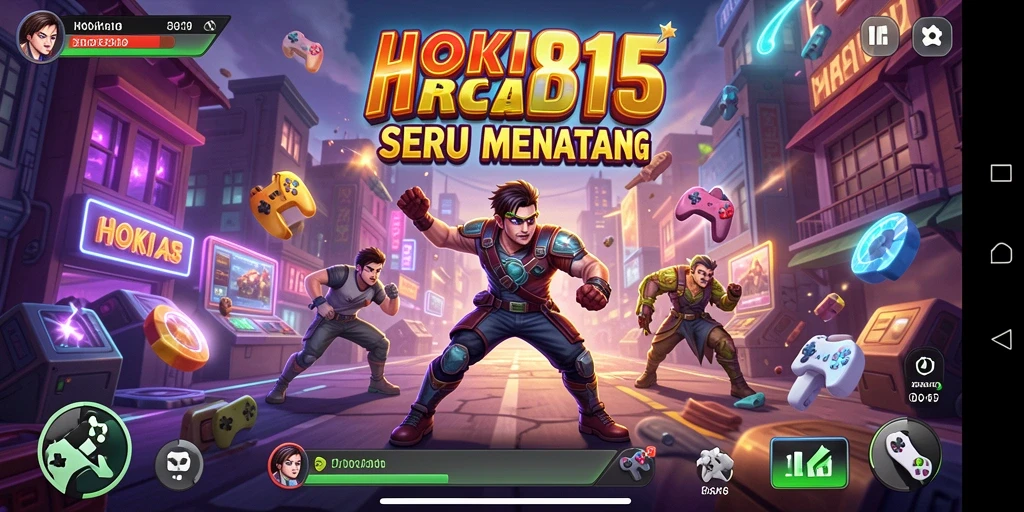 Screenshot gameplay HOKI8815 yang menampilkan aksi seru dan tantangan arcade.
