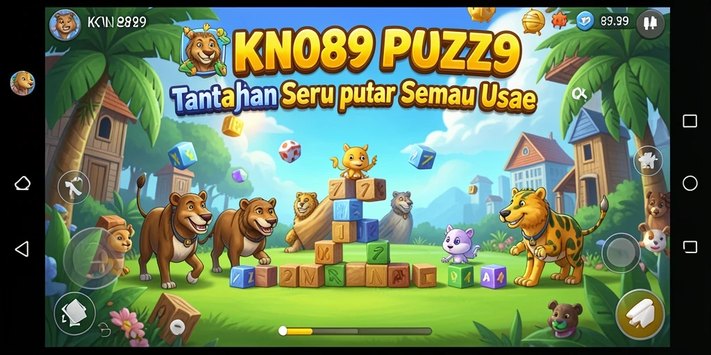 Screenshot gameplay KNO89 menampilkan tantangan Puzzle yang menarik.