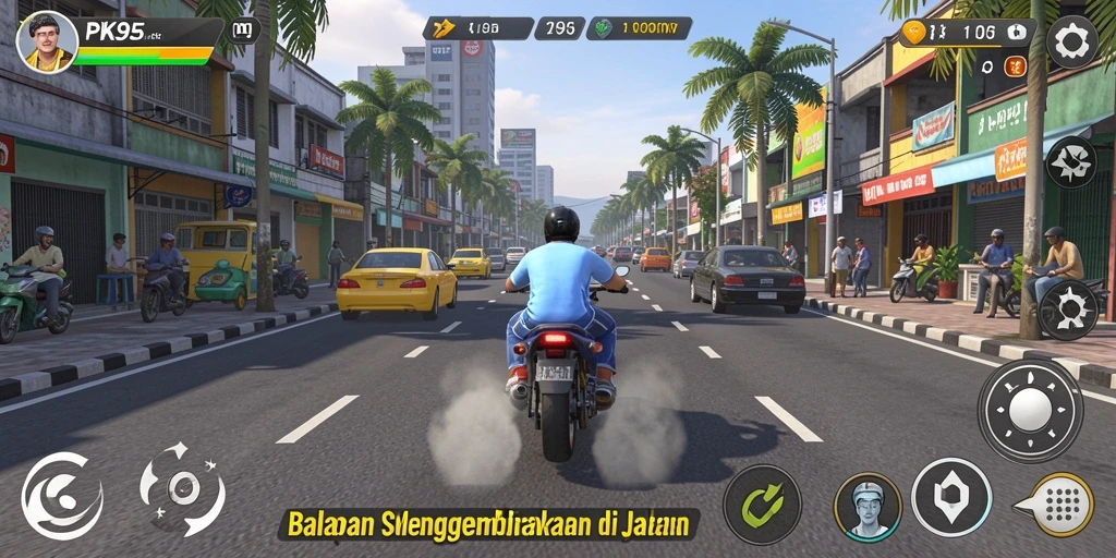 Tampilan gameplay PK95 yang penuh aksi dan seru.