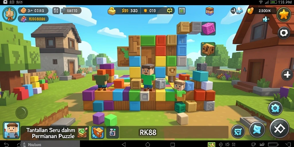 Screenshot utama RK88 menunjukkan gameplay Puzzle yang menarik dan seru.