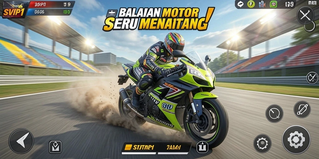 Tampilan menarik gameplay balapan motor SVIP1.